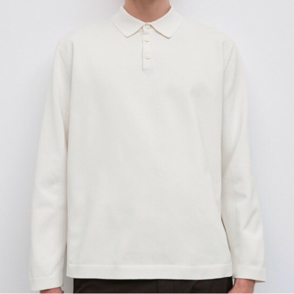 Lululemon Lightweight Knit Long Sleeve Polo Antique White size XL NWT